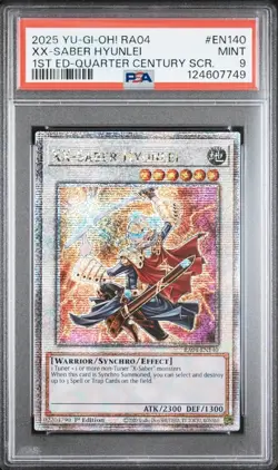 XX - Saber Hyunlei RA04-EN140 1st Edition QCSR Yugioh PSA 9 - Image 1