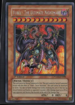 Yubel - The Ultimate Nightmare PTDN-EN008 Secret Rare 1st Edition Yu-Gi-Oh - Image 1