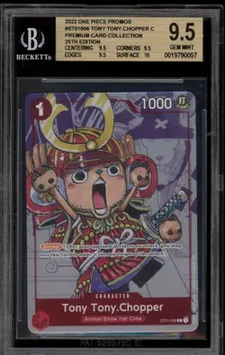 One Piece CCG Tony Tony.Chopper 25th Premium Card Coll. Promo ST01-006 BGS 9.5 - Image 1