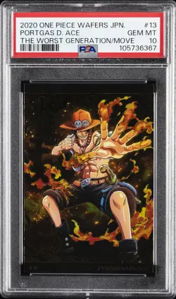 2020 ONE PIECE WAFERS JPN THE WORST GENERATION ON THE MOVE PORTGAS D. ACE PSA 10 - Image 1