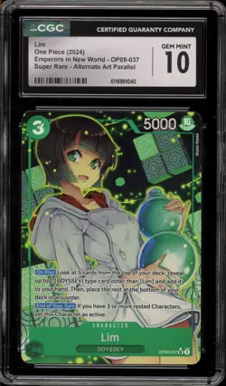 One Piece CCG Lim Emperors in The New World SR Alt Art Parallel OP09-037 CGC 10 - Image 1