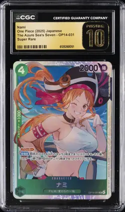 2025 ONE PIECE JPN THE AZURE SEA'S SEVEN, SUPER RARE NAMI CGC 10 PRISTINE - Image 1