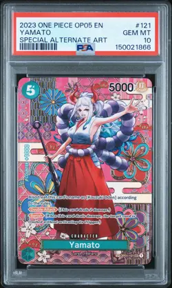 2023 ONE PIECE OP05-AWAKENING OF THE NEW ERA SPECIAL ALTERNATE ART YAMATO PSA 10 - Image 1
