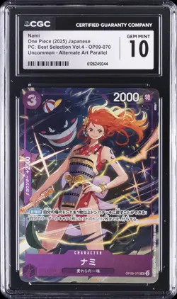 2025 ONE PIECE JPN PC: BEST SELECTION VOL. 4 #OP09-070 NAMI CGC 10 GEM MINT - Image 1