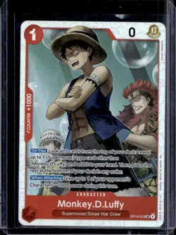 2026 One Piece Azure Sea's Seven Monkey D. Luffy Super Rare #OP14-013 - Image 1