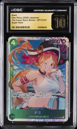 2025 ONE PIECE JPN THE AZURE SEA'S SEVEN, SUPER RARE NAMI CGC 10 PRISTINE - Image 1