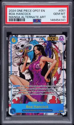 2024 ONE PIECE OP07-500 YEARS IN THE FUTURE MANGA ALT ART BOA HANCOCK PSA 10 - Image 1