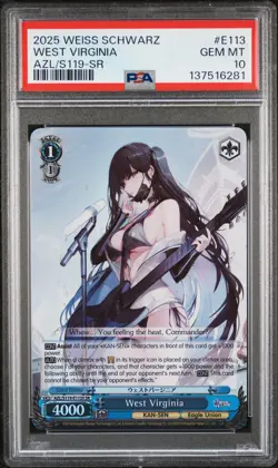 2025 WEISS SCHWARZ AZUR LANE VOL.2 SR #E113 WEST VIRGINIA PSA 10 - Image 1