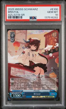 2025 WEISS SCHWARZ AZUR LANE VOL.2 SR #E100 BRISTOL PSA 10 - Image 1