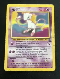 Wizards of the Coast (WotC) Black Star Promo Pokemon Card Lot: Mew 8 Non Holo x2 - Image 2