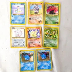 Vtg Pokemon Holo Foil Card Lot Base Set 1999 2000 Chansey Lapras Rhydon - Image 1