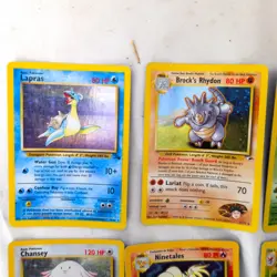 Vtg Pokemon Holo Foil Card Lot Base Set 1999 2000 Chansey Lapras Rhydon - Image 2