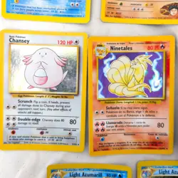 Vtg Pokemon Holo Foil Card Lot Base Set 1999 2000 Chansey Lapras Rhydon - Image 3