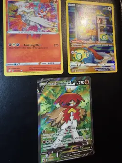 Pokemon TCG Sword and Shield Era 3 Card Lot Of Off Center Cards - Image 3