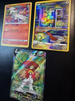 Pokemon TCG Sword and Shield Era 3 Card Lot Of Off Center Cards - Image 4