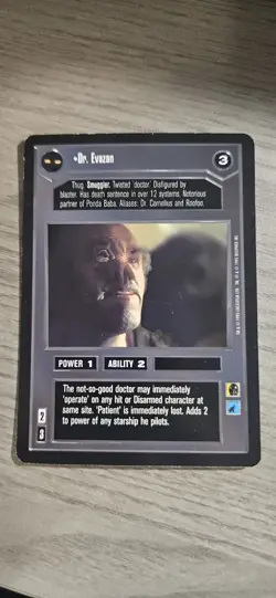Star Wars CCG Dr. Evazan Premiere R Card Decipher BB - Image 1