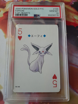 Pokemon Gold Ho-oh Back Espeon 5 of Hearts Poker Deck Playing Card PSA 10 POP 16 - Image 1