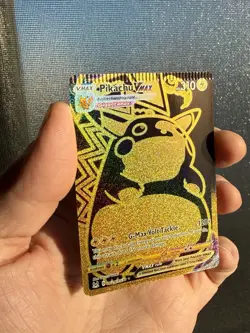 Pokemon TCG Pikachu VMAX Gold Card TG29/TG30 Factory Crimp Error Pack Pulled - Image 1