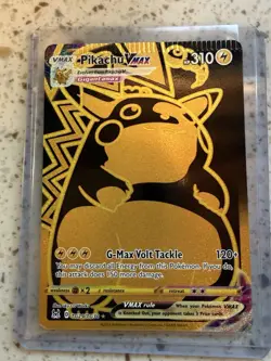 Pokemon TCG Pikachu VMAX Gold Card TG29/TG30 Factory Crimp Error Pack Pulled - Image 3