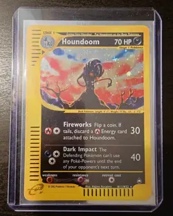 Pokemon Houndoom Skyridge H11/H32 Holo Rare 70 HP English TCG Card 2002 - Image 1