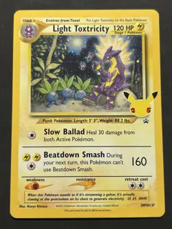 POKEMON LIGHT TOXTRICITY SWSH 137 PROMO BLACK STAR COSMOS HOLOFOIL NM CARD - Image 1
