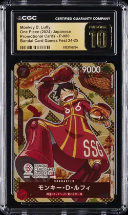 2024 ONE PIECE PROMO CARDS JPN GAME FEST 24-25 MONKEY D. LUFFY CGC 10 PRISTINE - Image 1