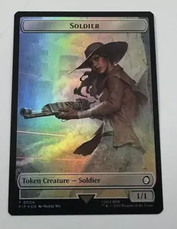 MTG Card Foil Double Token Soldier Radiation 0004 / 0022 Fallout Magic NM - Image 1