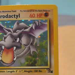 Aerodactyl Holo Rare 1/62 Fossil Set Pokemon Card Vintage LP - Image 3