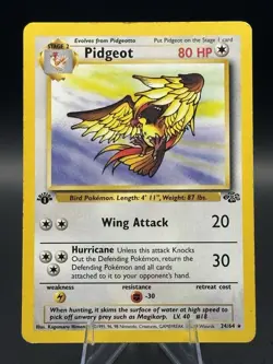 Pokemon TCG Pidgeot Jungle 1st Edition 24/64 Non-Holo Rare Card - Image 1