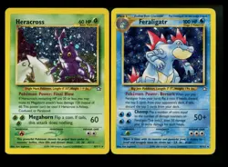 Heracross 6/111 Neo Genesis 2000 Feraligatr 4/111 Vintage Pokemon Card Lot WOTC - Image 1