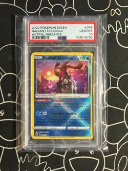Pokemon Astral Radiance #046 Radiant Greninja PSA 10 Card GEM MINT Free Shipping - Image 1