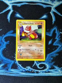 Pokemon TCG Base Set Charmeleon Card 24/102 Shadowless, Unlimited, Uncommon - Image 1
