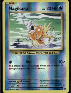 Magikarp Common XY Evolutions 33/108 Water Reverse Holo Pokemon Card - Image 1