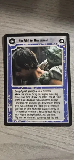 Star Wars CCG Mind What you Have Learned Special Edition R Card Decipher - Image 1
