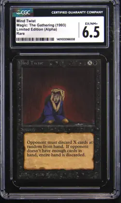 1993 MAGIC: THE GATHERING LTD ED (ALPHA) MIND TWIST CGC 6.5 - Image 1