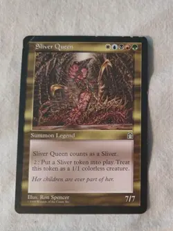 Mtg 🔥🔥 Sliver Queen 🔥🔥 Stronghold DAMAGED🌟 VINTAGE Magic The Gathering - Image 1