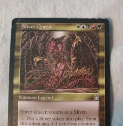 Mtg 🔥🔥 Sliver Queen 🔥🔥 Stronghold DAMAGED🌟 VINTAGE Magic The Gathering - Image 2