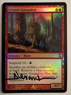 Magic The Gathering - 1x Signed Foil Greater Gargadon (mtg) Time Spiral - Image 1
