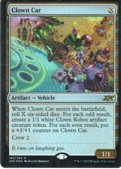 MTG: Unfinity: Foil Clown Car: Lightly Played Condition - Image 1