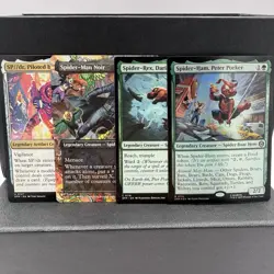Lot of 4 MTG Universes Beyond: Spider-man SP/dr Noir Rex Ham Porker Spiderverse - Image 1