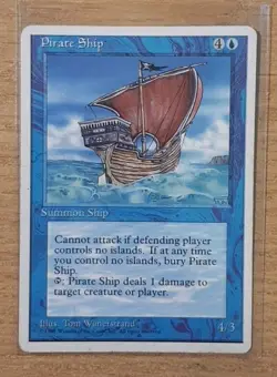 1995 MAGIC THE GATHERING 4TH EDITION PIRATE SHIP TD25 - Image 1