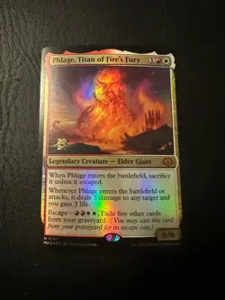 NM Prerelease Foil Phlage, Titan of Fire's Fury, MTG, MH3, Magic, 197 - Image 1