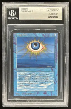 1993 Beta Magic The Gathering MTG Thoughtlace R BGS Authentic Altered - Image 1
