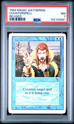 MTG - Counterspell - Revised Edition Magic - Graded PSA 7 - Image 1