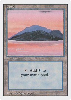 Island (C) #289 (HP) Revised Edition 3ED Magic MTG - Image 1