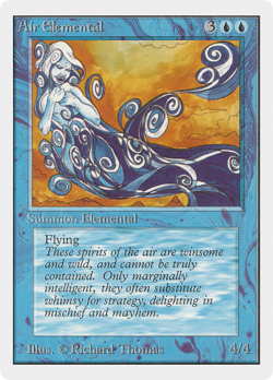 Air Elemental (HP) Unlimited Edition 2ED Magic MTG - Image 1