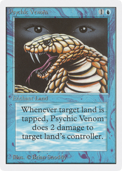 Psychic Venom (HP) Unlimited Edition 2ED Magic MTG - Image 1