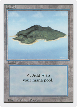 Island (B) #288 (HP) Revised Edition 3ED Magic MTG - Image 1