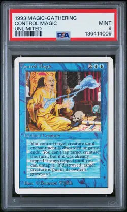 MTG - Control Magic - Unlimited Edition Magic - Graded PSA 9 - Image 1