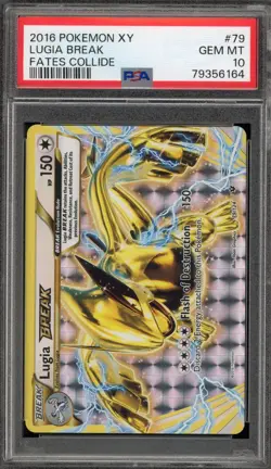 Pokemon Lugia Break XY Fates Collide Holo Rare #79 PSA 10 Gem Mint - Image 1